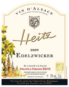 Etiquette Vins Heitz